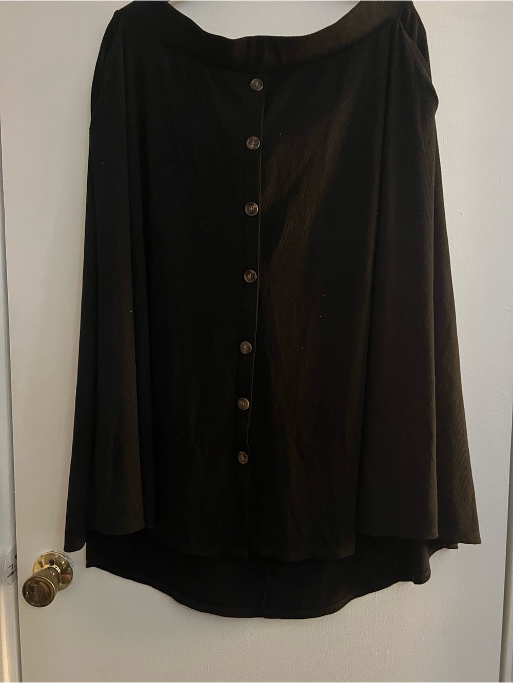torrid Black Button-Back A-Line Skirt